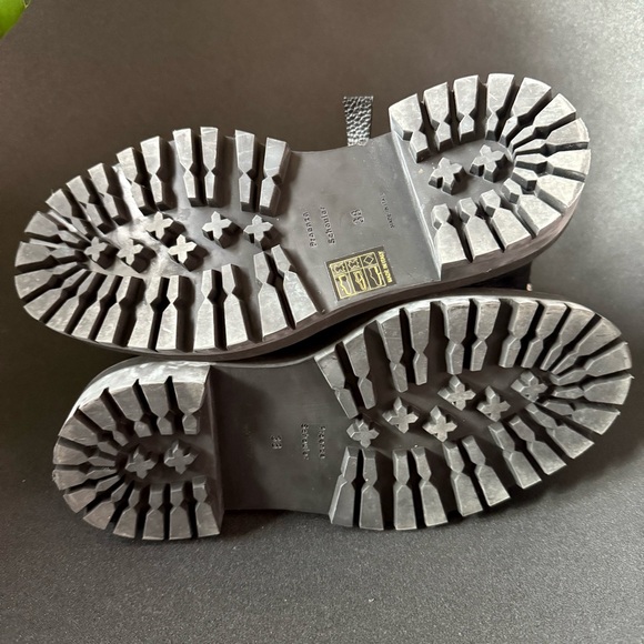 Worn once! Proenza Schouler Black Calf Leather Combat Laceup Boots EU 38 / US 8 - Picture 10 of 13